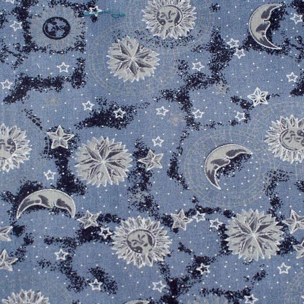 Grey Background Stars and Moon