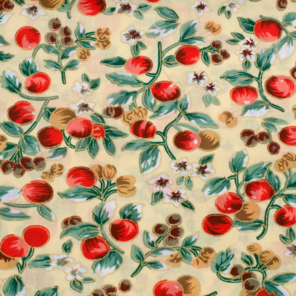 Beige Red Berries